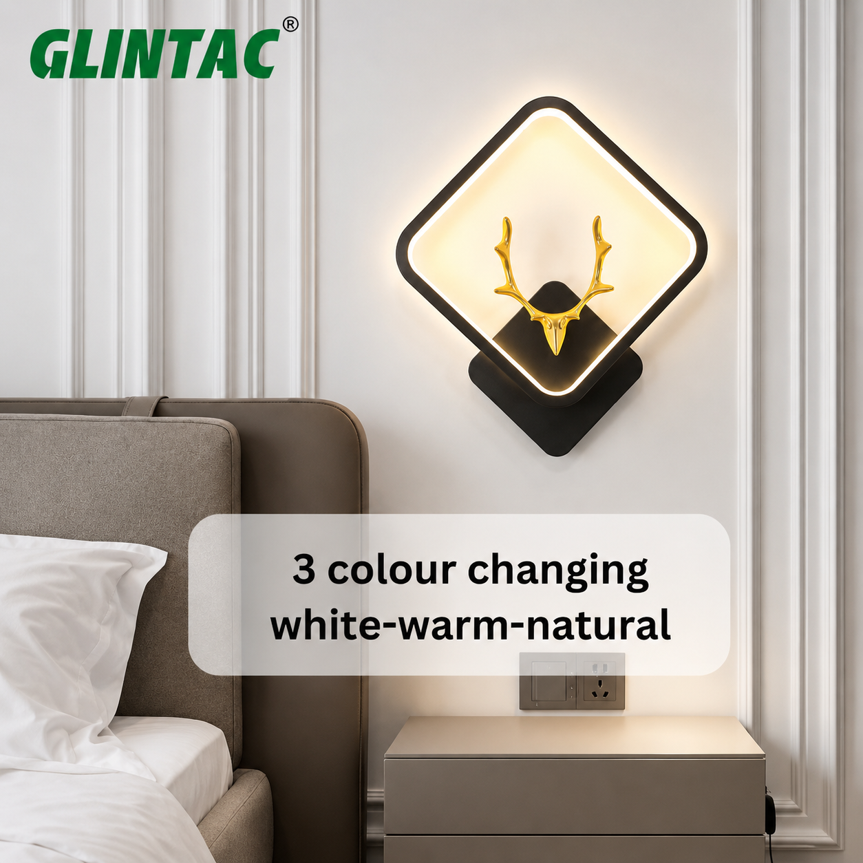 Glintac Deer Wall Light (BLACK)