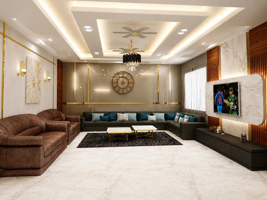 Glintac Gold Black Tube Stainless Steel Crystal Pendant Chandelier Ceiling Lights - 3 Colour Changing (300MM)