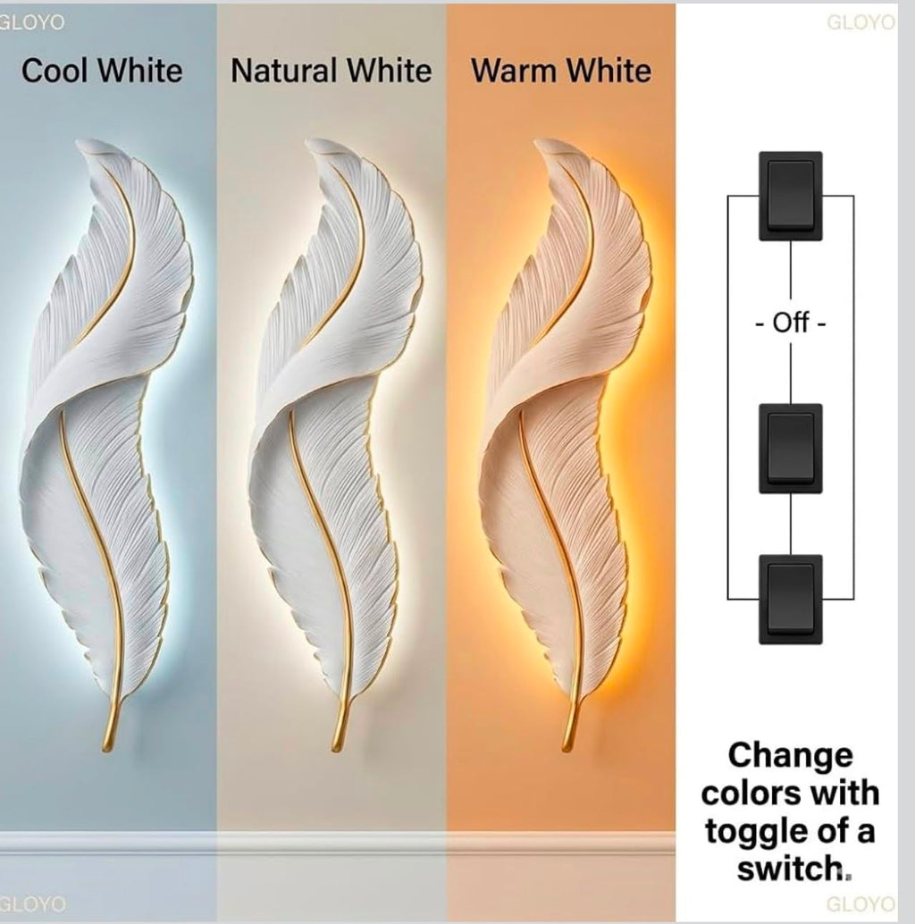Glintac Feather 600 LED Wall Light
