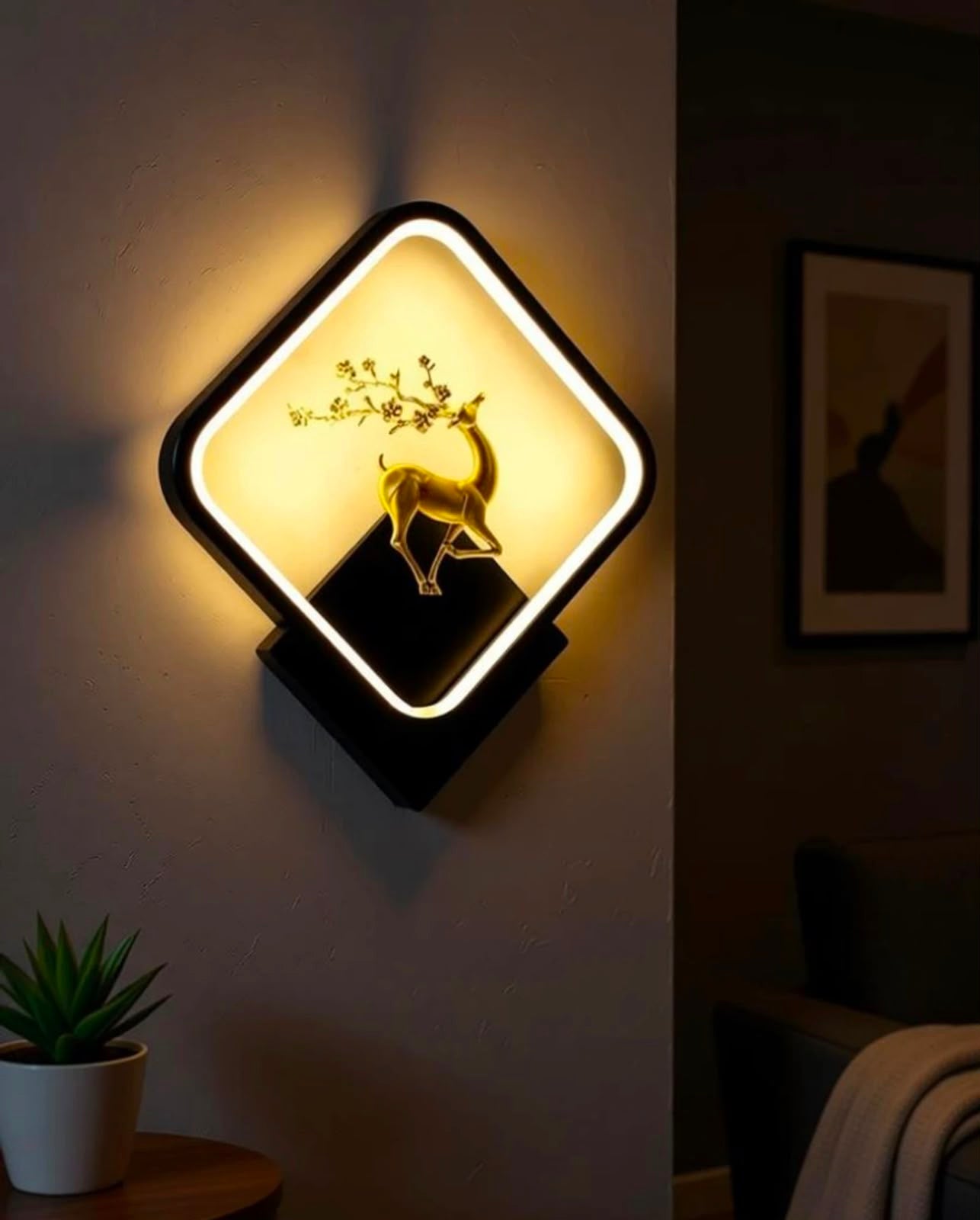 Glintac Deer Wall Light Wall Lamp With Bulb (DIAMOND)