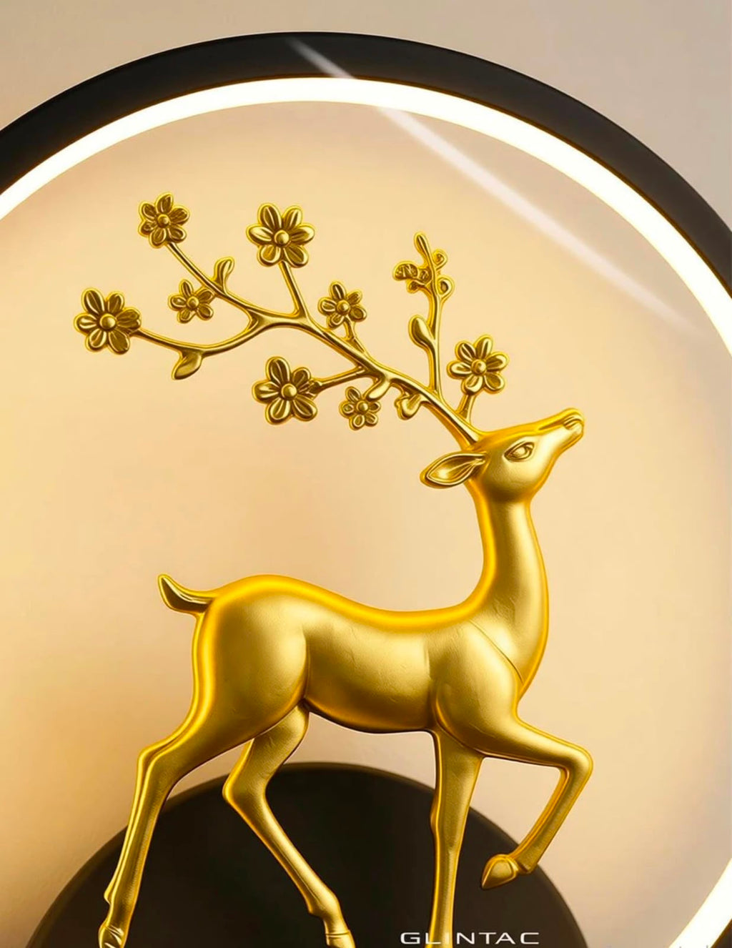 Glintac Deer Wall Light With Bulb (ROUND)