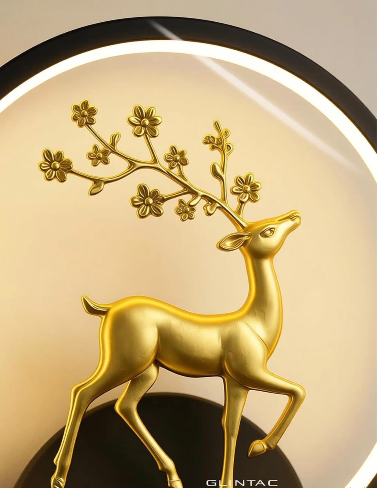 Glintac Deer Wall Light With Bulb (ROUND)