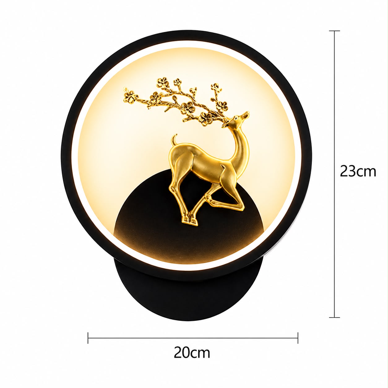 Glintac Deer Wall Light With Bulb (ROUND)