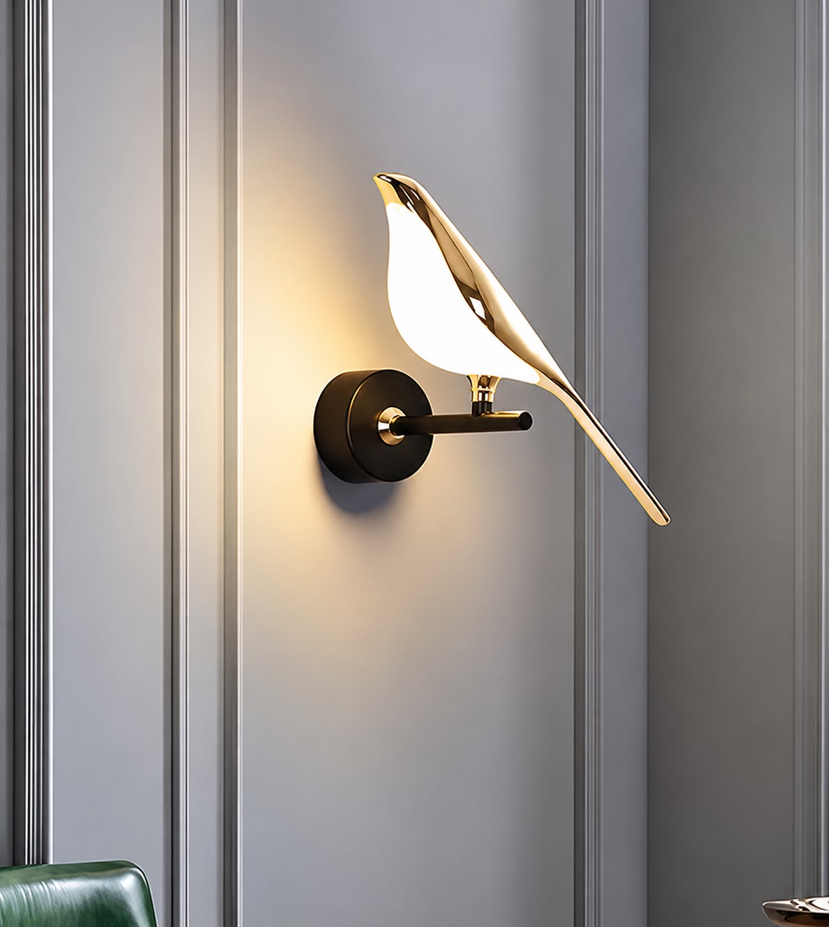 Glintac Bird Wallchiere Wall Light With Bulb