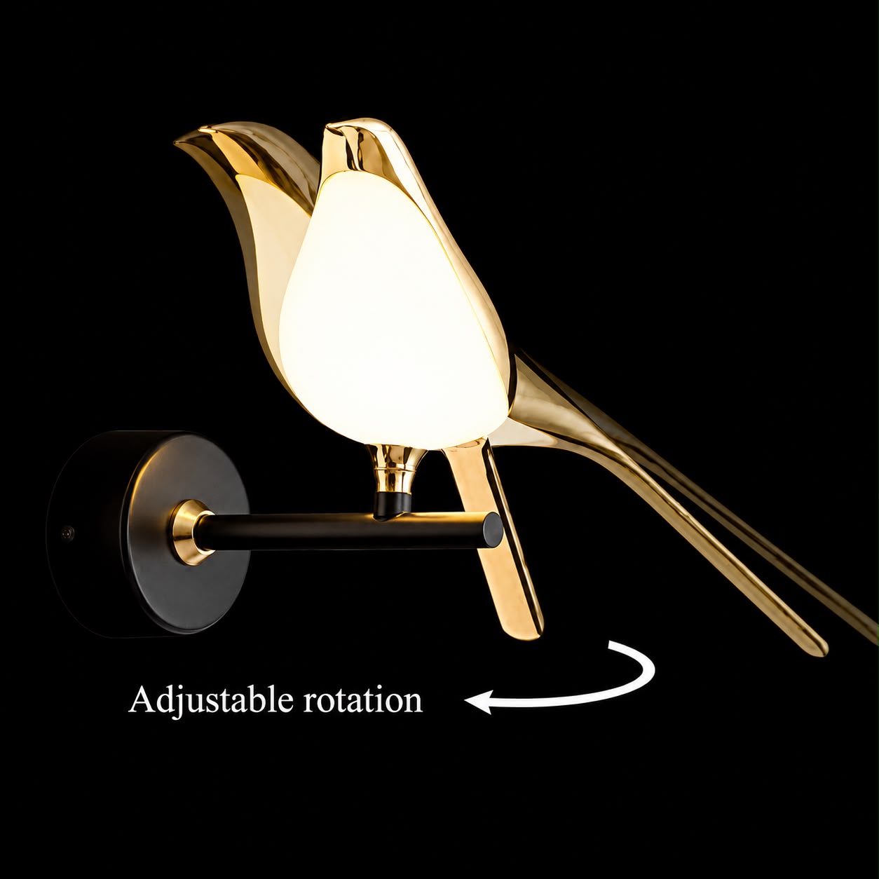 Glintac Bird Wallchiere Wall Light With Bulb