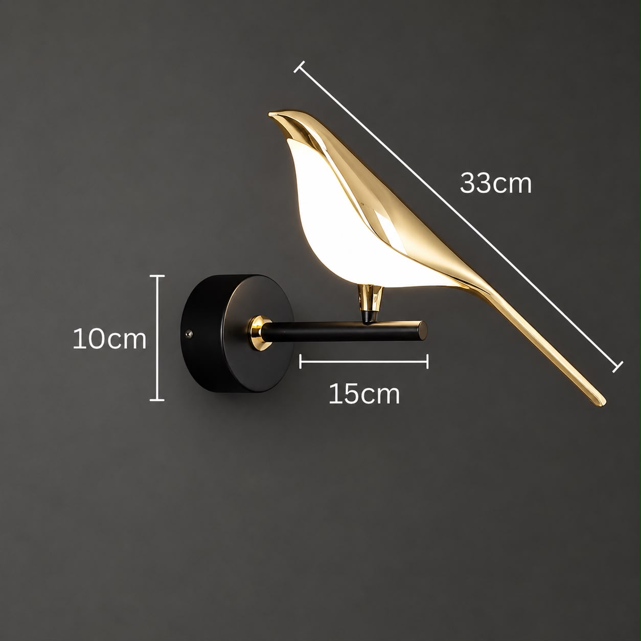 Glintac Bird Wallchiere Wall Light With Bulb