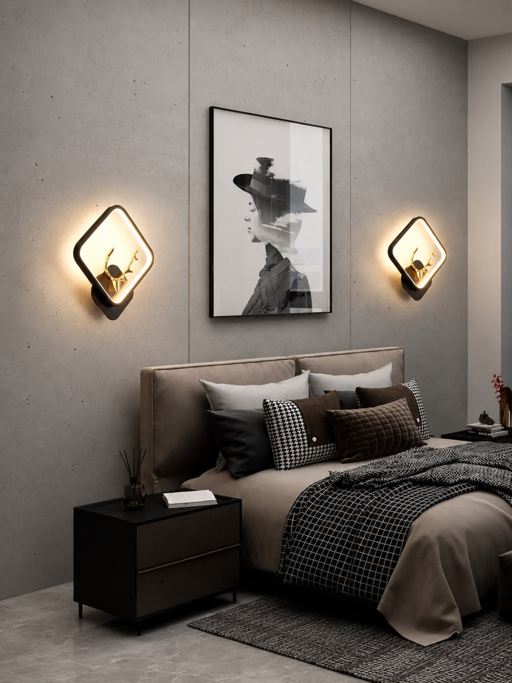 Glintac Deer Wall Light (BLACK)