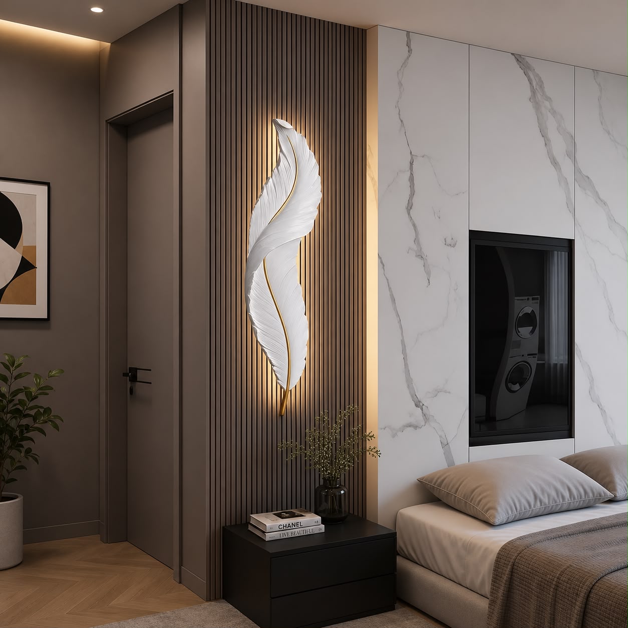 Glintac Feather 600 LED Wall Light