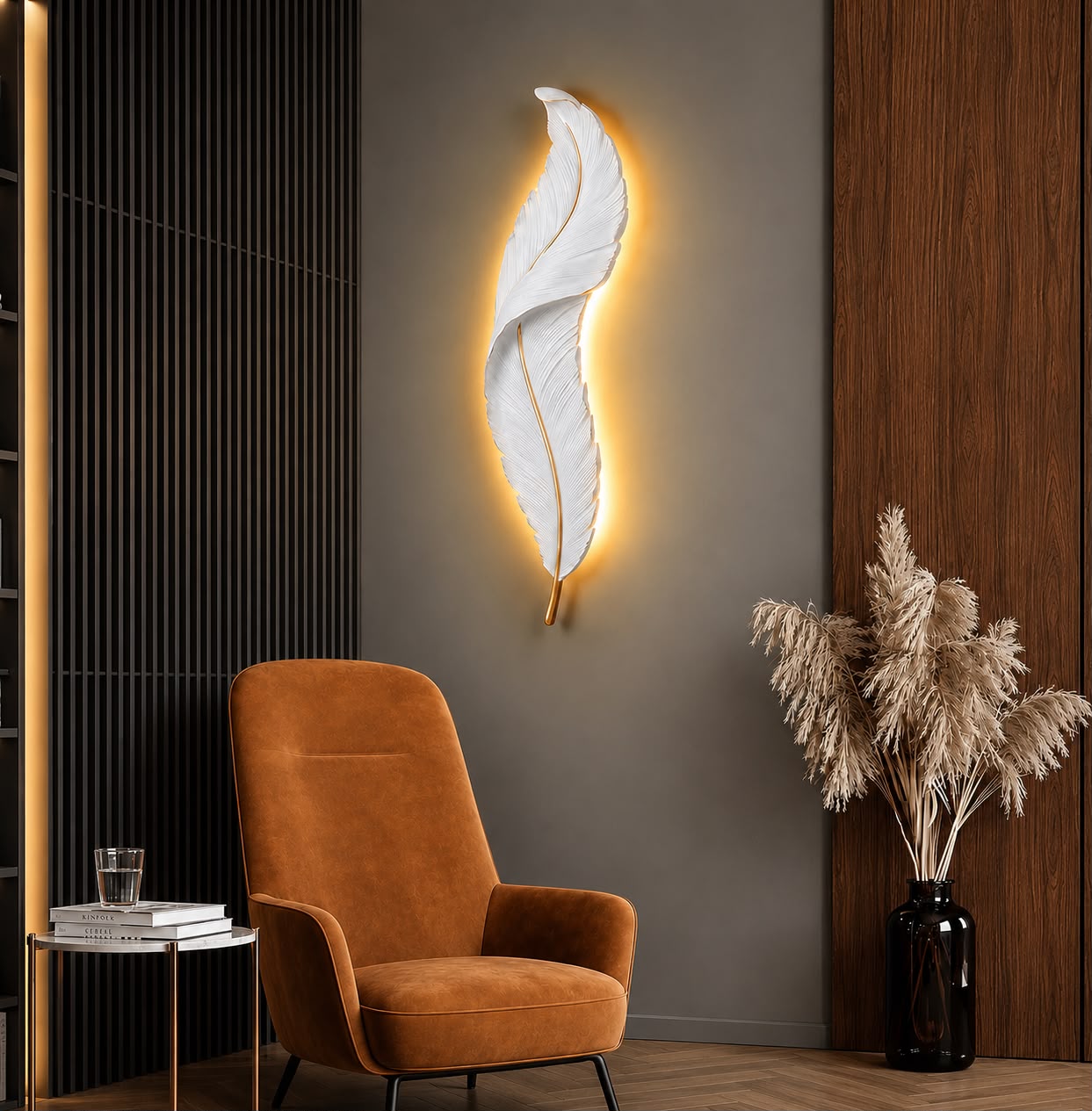 Glintac Feather 600 LED Wall Light