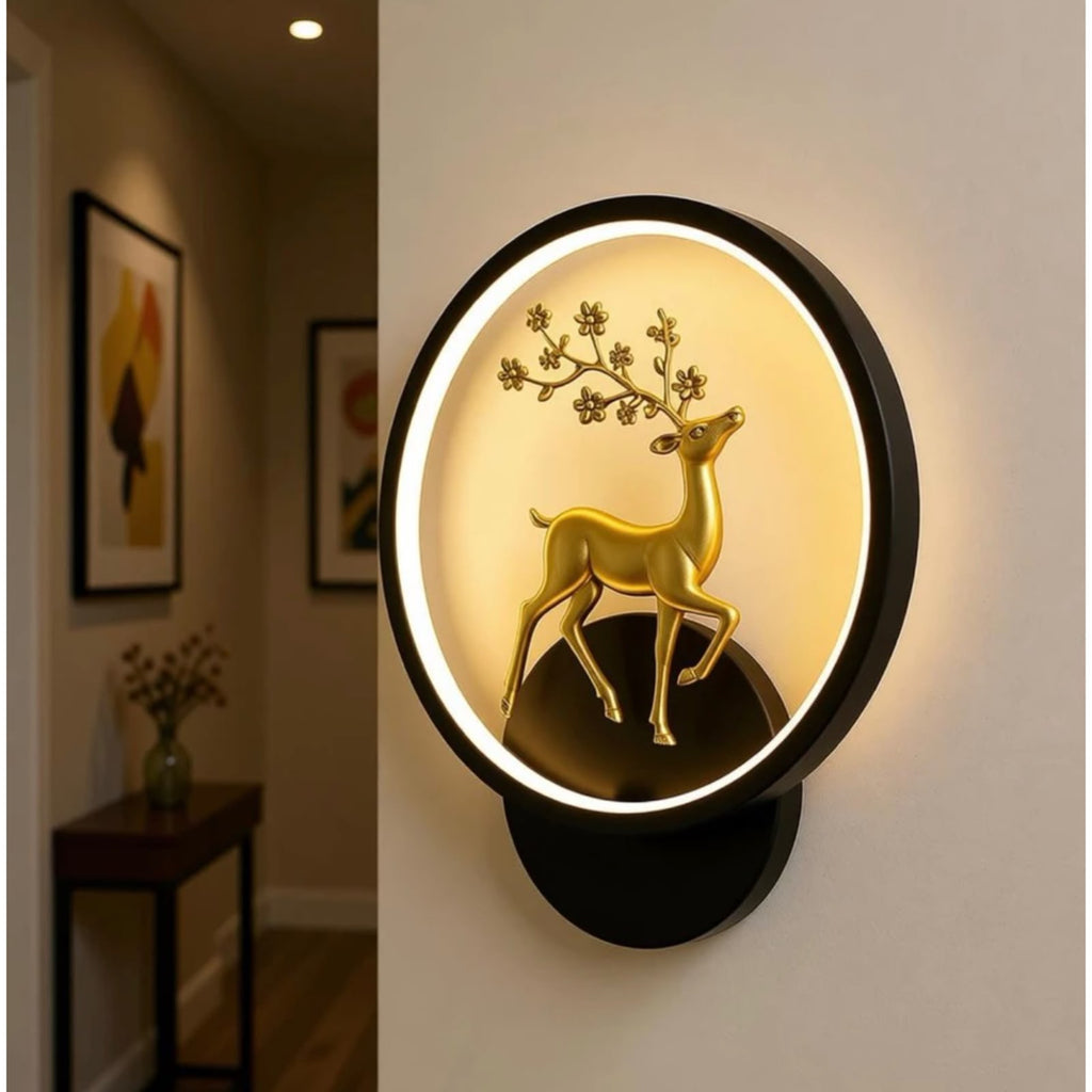 Glintac Deer Wall Light With Bulb (ROUND)