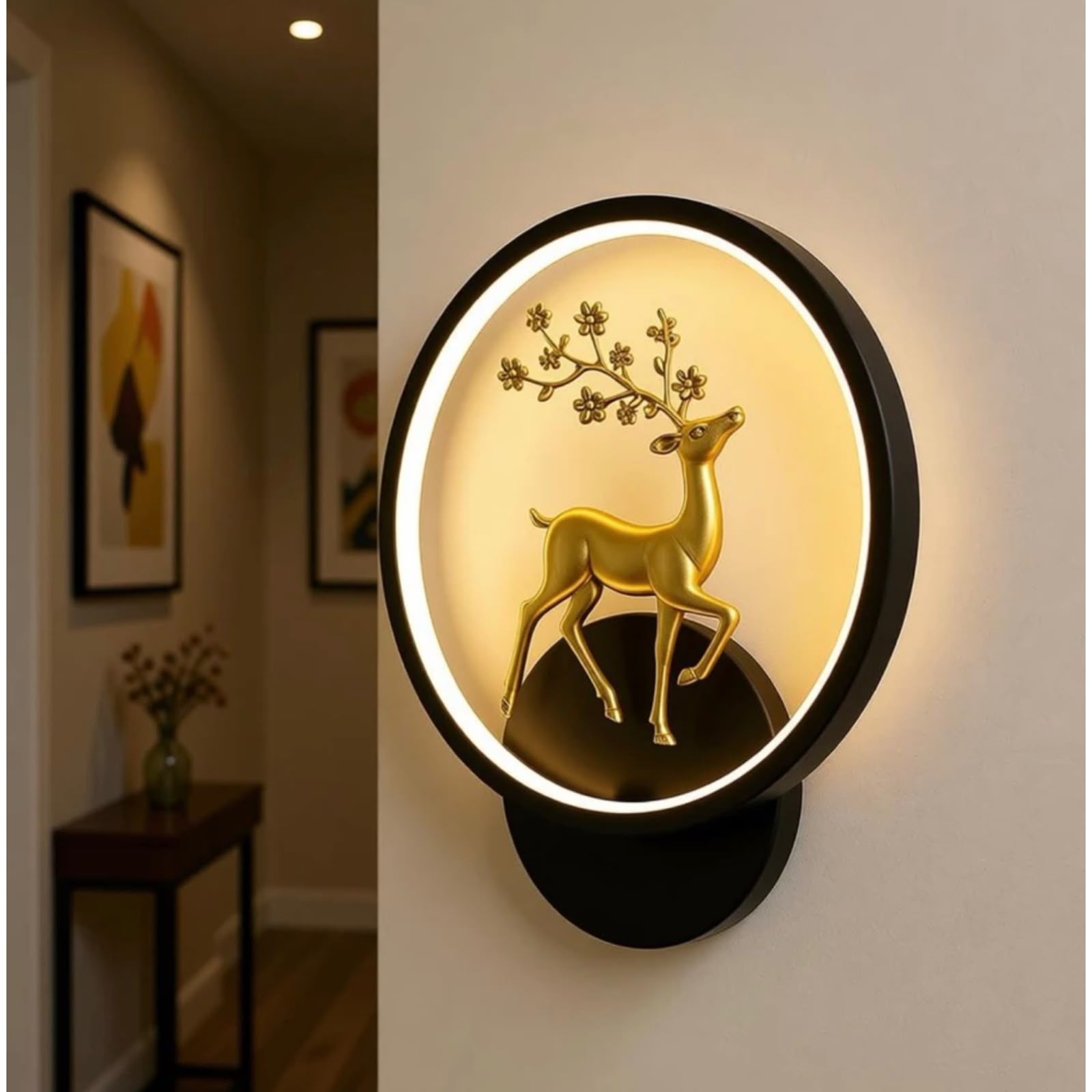 Glintac Deer Wall Light With Bulb (ROUND)