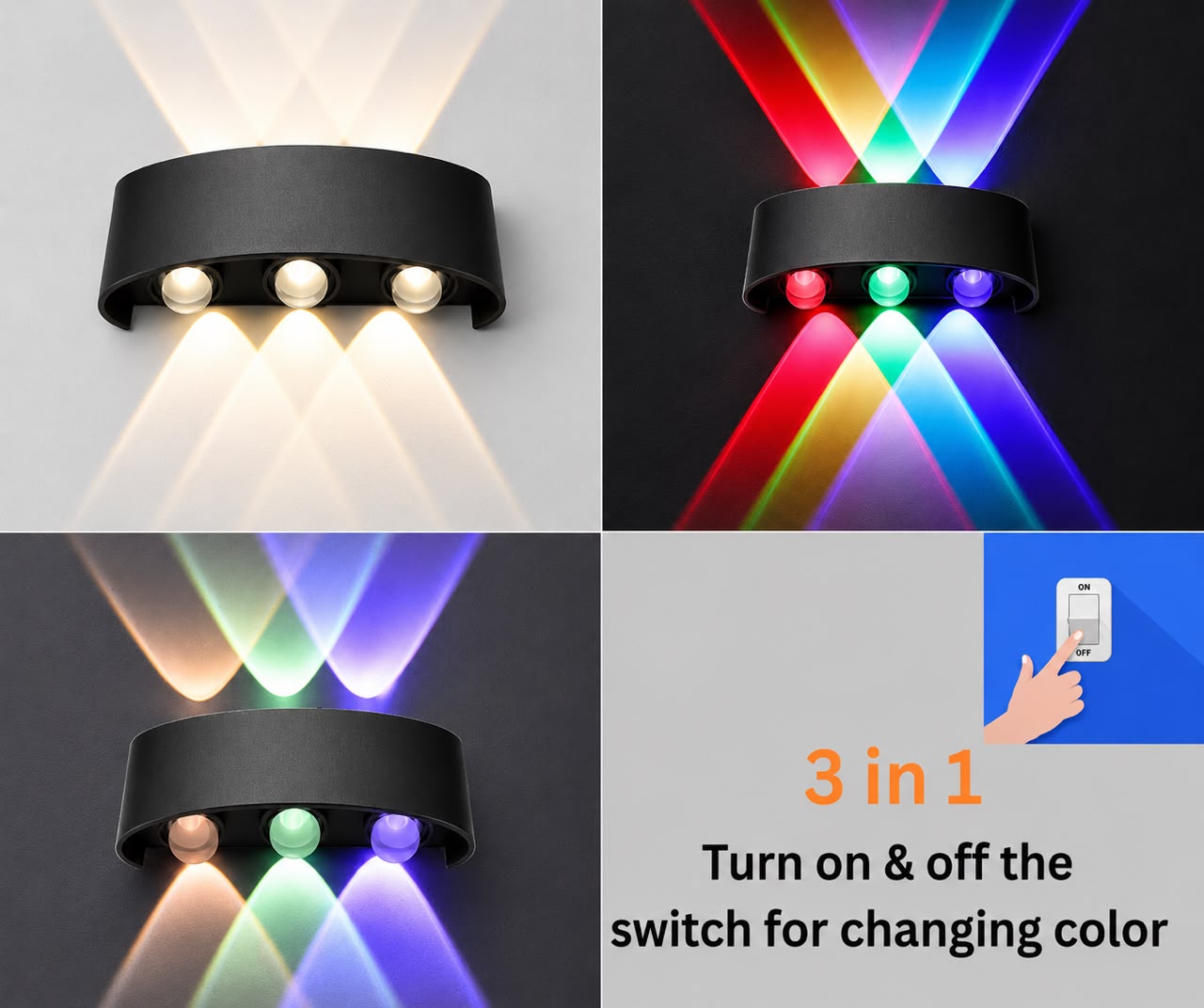 Glintac 6W LED Wall Light (RGB)